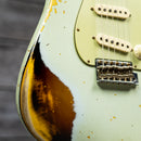 Fender Custom Shop 1960 Stratocaster Heavy Relic - Aged Sonic Blue over 3-Color Sunburst