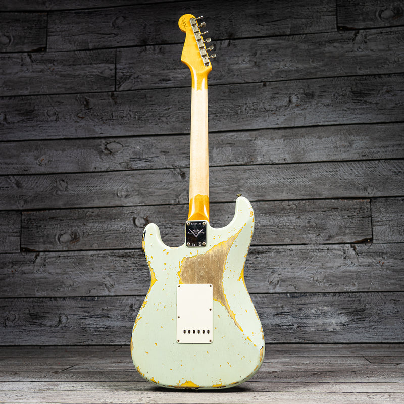 Fender Custom Shop 1960 Stratocaster Heavy Relic - Aged Sonic Blue over 3-Color Sunburst