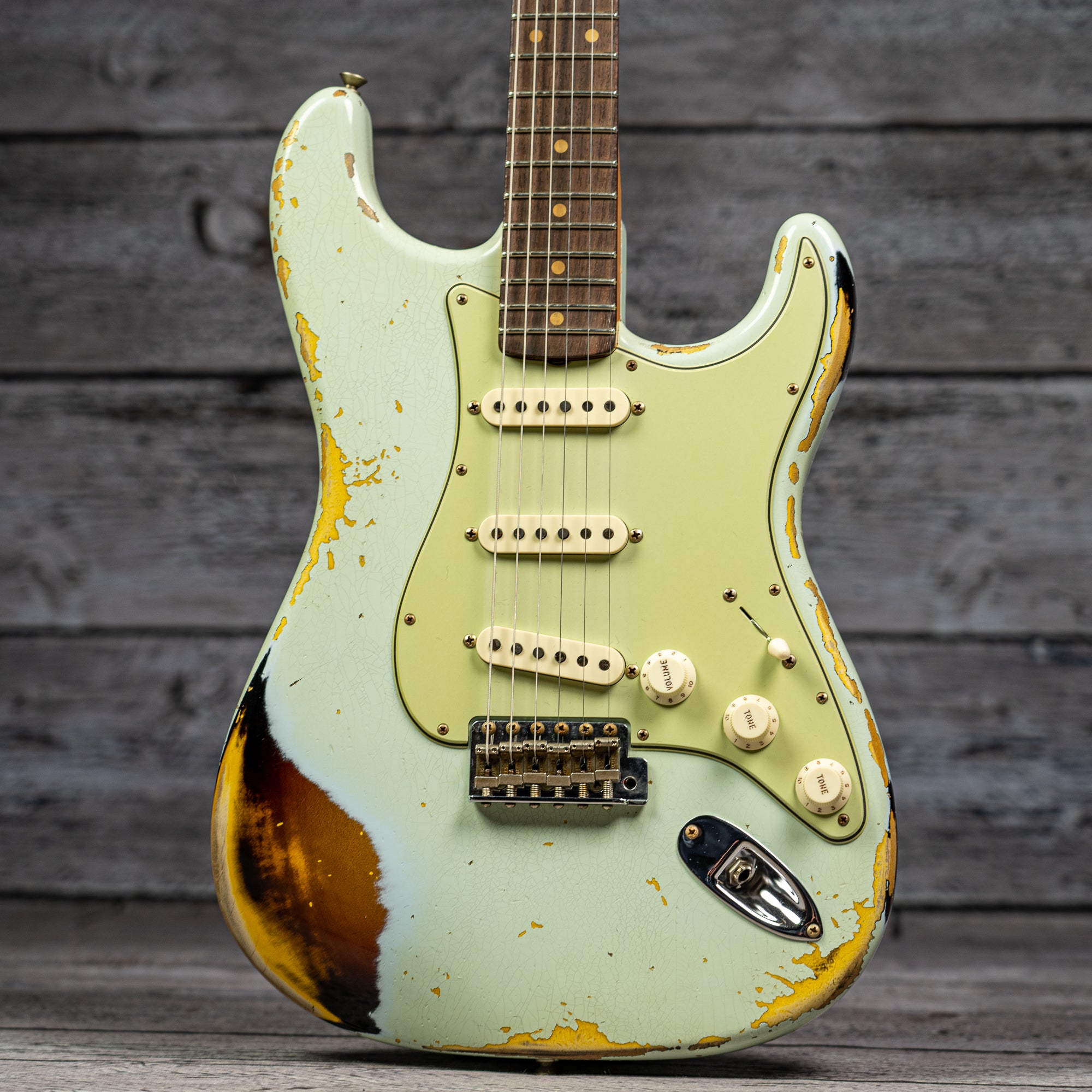 Fender Custom Shop 1960 Stratocaster Heavy Relic - Aged Sonic Blue ove