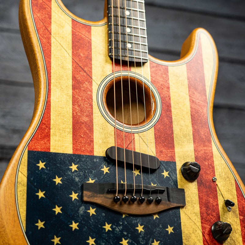 Fender American Acoustasonic Stratocaster Flag Print