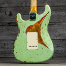 Fender Custom Shop 1961 Stratocaster Super Heavy Relic - 3A Rosewood Fingerboard, Aged Surf Green over 3-Tone Sunburst