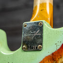 Fender Custom Shop 1961 Stratocaster Super Heavy Relic - 3A Rosewood Fingerboard, Aged Surf Green over 3-Tone Sunburst
