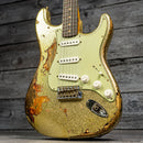 Fender Custom Shop 1961 Stratocaster Super Heavy Relic - 3A Rosewood Fingerboard, Gold Sparkle over 3-Tone Sunburst