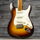 Fender Custom Shop 2023 Limited Edition Roasted '50s Stratocaster DLX Closet Classic - 1-Piece 4A Roasted Flame Maple, Wide-Fade Aged Chocolate 2-Color Sunburst