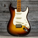 Fender Custom Shop 2023 Limited Edition Roasted '50s Stratocaster DLX Closet Classic - 1-Piece 4A Roasted Flame Maple, Wide-Fade Aged Chocolate 2-Color Sunburst
