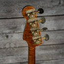 Fender Custom Shop Artisan Maple Burl Jazz Bass Relic - 3A Rosewood Fingerboard, Honey Burst