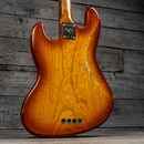 Fender Custom Shop Artisan Maple Burl Jazz Bass Relic - 3A Rosewood Fingerboard, Honey Burst