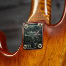 Fender Custom Shop Artisan Maple Burl Jazz Bass Relic - 3A Rosewood Fingerboard, Honey Burst