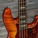 Fender Custom Shop Artisan Maple Burl Jazz Bass Relic - 3A Rosewood Fingerboard, Honey Burst