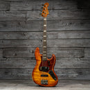 Fender Custom Shop Artisan Maple Burl Jazz Bass Relic - 3A Rosewood Fingerboard, Honey Burst