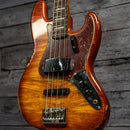Fender Custom Shop Artisan Maple Burl Jazz Bass Relic - 3A Rosewood Fingerboard, Honey Burst