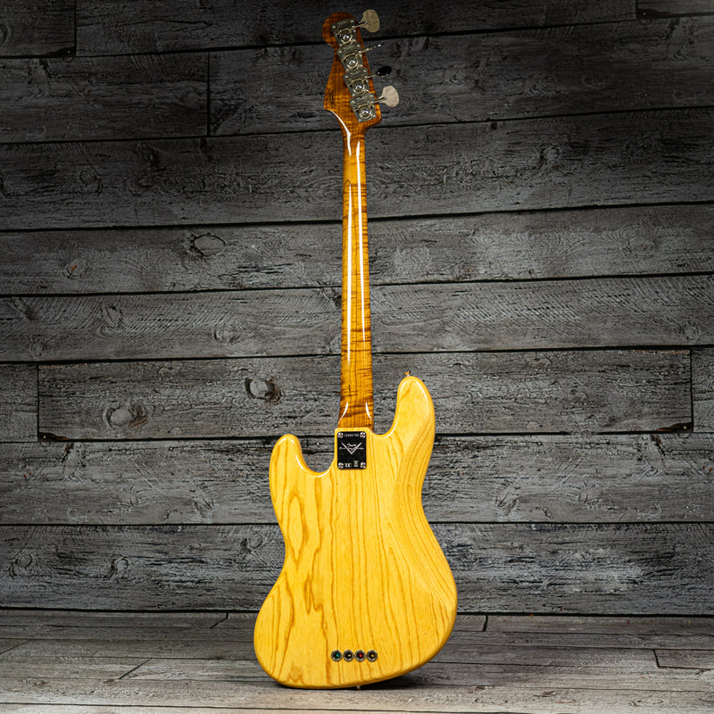 Fender Custom Shop B4 Artisan Maple Flame Burl Jazz Bass - Aged Natura