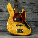 Fender Custom Shop B4 Artisan Maple Flame Burl Jazz Bass - Aged Natural