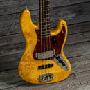 Fender Custom Shop B4 Artisan Maple Flame Burl Jazz Bass - Aged Natural