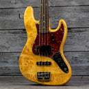 Fender Custom Shop B4 Artisan Maple Flame Burl Jazz Bass - Aged Natural