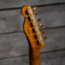 Fender Custom Shop Limited Edition Bow Tie Telecaster Custom Relic with Gold Hardware - 3A Rosewood Fingerboard, Black with Aged Natural Back and Sides