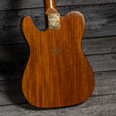 Fender Custom Shop Limited Edition Bow Tie Telecaster Custom Relic with Gold Hardware - 3A Rosewood Fingerboard, Black with Aged Natural Back and Sides