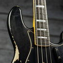 Fender Limited Edition Custom Jazz Bass Heavy Relic - Round-Lam Rosewood Fingerboard, Aged Black