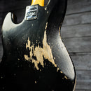 Fender Limited Edition Custom Jazz Bass Heavy Relic - Round-Lam Rosewood Fingerboard, Aged Black