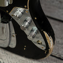 Fender Limited Edition Custom Jazz Bass Heavy Relic - Round-Lam Rosewood Fingerboard, Aged Black