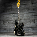 Fender Limited Edition Custom Jazz Bass Heavy Relic - Round-Lam Rosewood Fingerboard, Aged Black