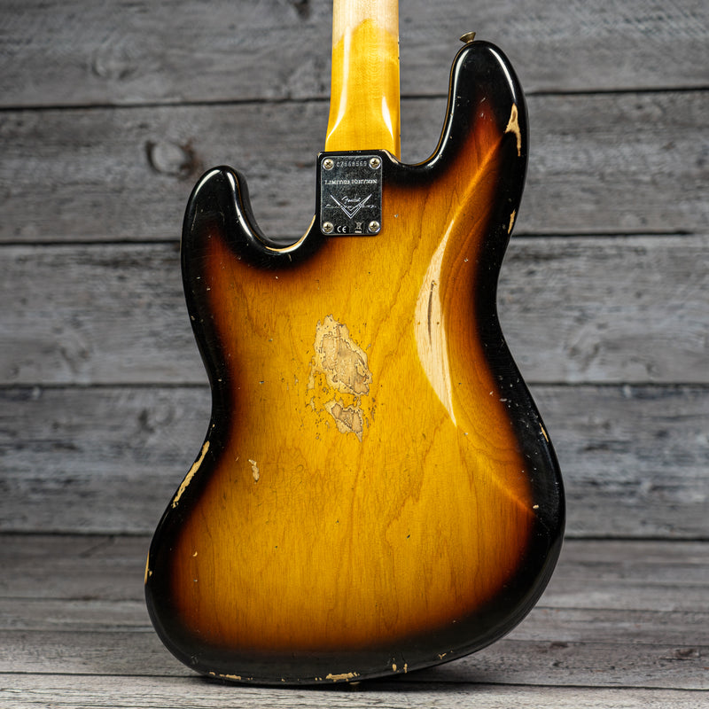 Fender Limited Edition Custom Jazz Bass Heavy Relic - Round-Lam Rosewood Fingerboard, Faded Aged 3-Color Sunburst