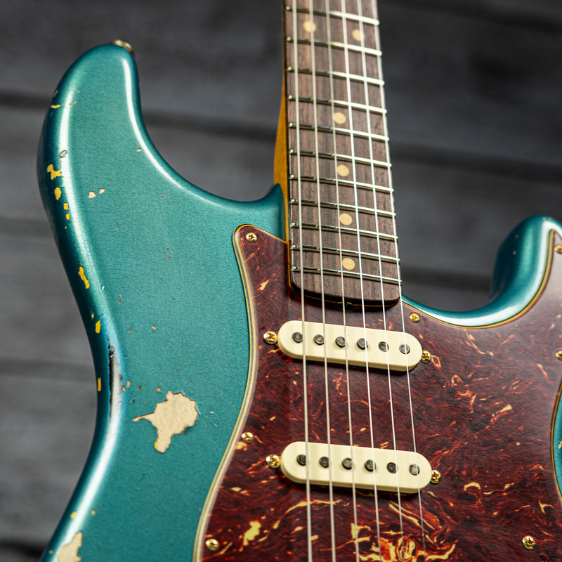 Fender Custom Shop S23 Ltd Ed '62 Stratocaster - Heavy Relic Aged Turquoise over 3-Color Sunburst