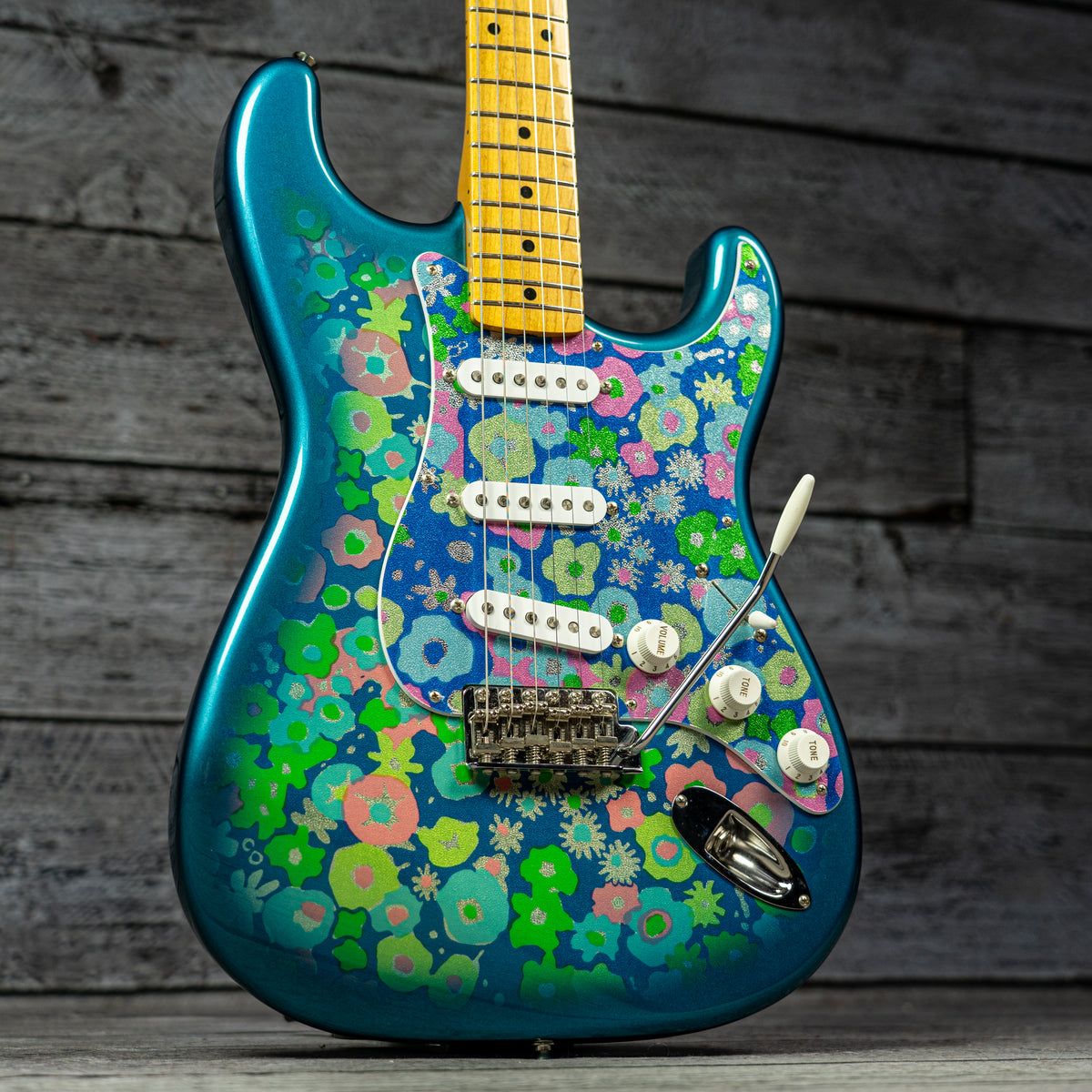 エレキギター ブルーフラワー すかせ Fender Stratocaster