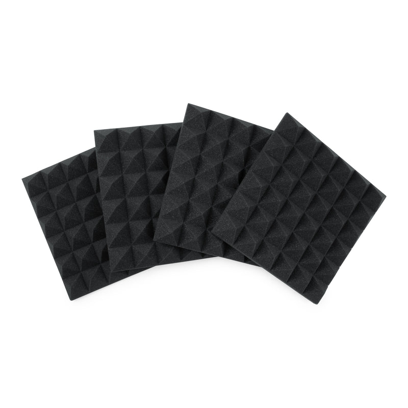 Frameworks GFW-ACPNL1212PCHA-4PK 4 Pack Of Charcoal 12X12" Acoustic Pyramid Panel