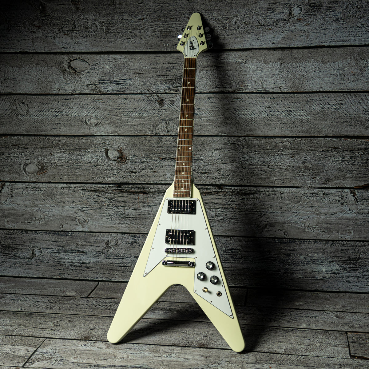 Gibson 70’s Flying V Classic White Gibson Original 70s Flying V Classic White – Chicago Music