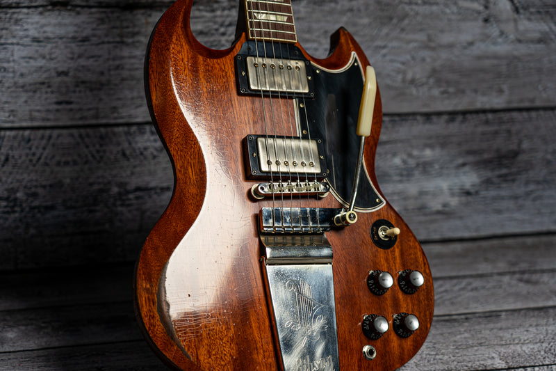 Gibson Custom Murphy Lab 1964 SG Standard Reissue w/ Maestro Vibrola Heavy Aged - Faded Cherry
