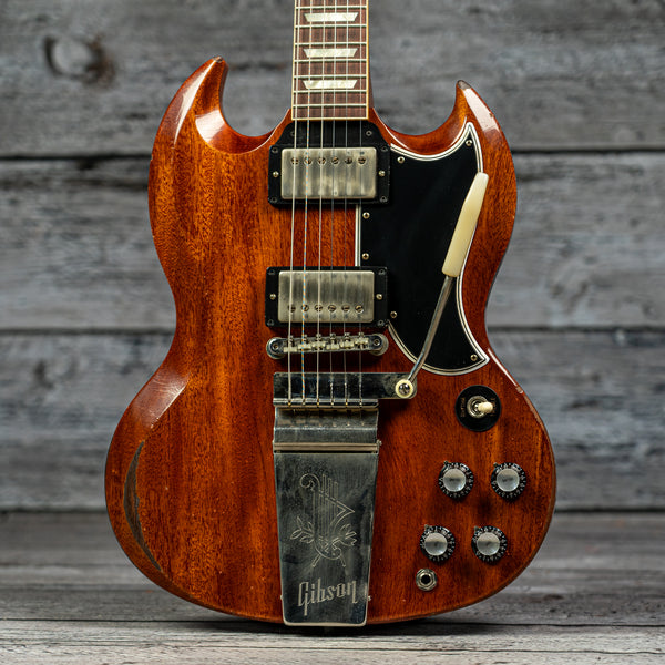 Gibson Custom Murphy Lab 1964 SG Standard Reissue w/ Maestro Vibrola Heavy Aged - Faded Cherry