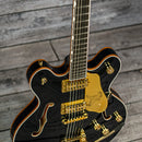 Gretsch Falcon Center Block LTD with String-Thru Bigsby and Gold Hardware - Ebony Fingerboard, Midnight Sapphire