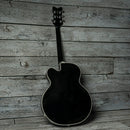 Gretsch Pro Falcon Hollow Body with String-Thru Bigsby and Chrome Hardware - Ebony Fingerboard, Black