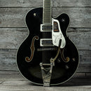 Gretsch Pro Falcon Hollow Body with String-Thru Bigsby and Chrome Hardware - Ebony Fingerboard, Black