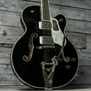 Gretsch Pro Falcon Hollow Body with String-Thru Bigsby and Chrome Hardware - Ebony Fingerboard, Black