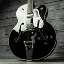 Gretsch Pro Falcon Hollow Body with String-Thru Bigsby and Chrome Hardware - Ebony Fingerboard, Black