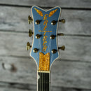 Gretsch Pro Falcon Hollow Body with String-Thru Bigsby and Gold Hardware - Ebony Fingerboard, Cerulean Smoke