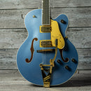 Gretsch Pro Falcon Hollow Body with String-Thru Bigsby and Gold Hardware - Ebony Fingerboard, Cerulean Smoke