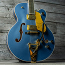 Gretsch Pro Falcon Hollow Body with String-Thru Bigsby and Gold Hardware - Ebony Fingerboard, Cerulean Smoke