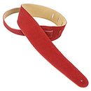 Henry Heller 2" Suede Guitar Strap - Red