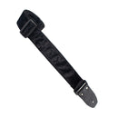 Henry Heller 2" Wide Crushed Velvet Strap - Black with Black Molded Hardware.