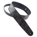 Henry Heller 2.5" Embossed Floral Strap - Black