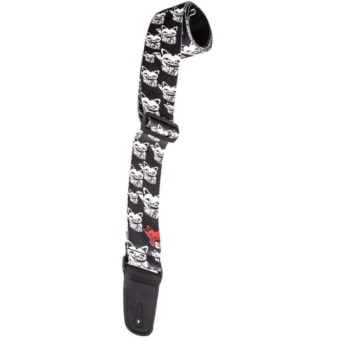 Henry Heller 2" Wide Asian Good Luck Cat Guitar Strap