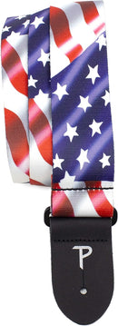 Perri's USA Waving Flag Design Polyester Guitar Strap - LPCP-45
