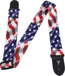 Perri's USA Waving Flag Design Polyester Guitar Strap - LPCP-45