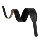 Levy's Black Leather Acoustic Guitar Strap - M26PD-BLK-ACO
