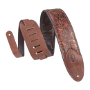 Levy's 3" Wide Embossed Leather Guitar Strap