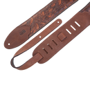 Levy's 3" Wide Embossed Leather Guitar Strap