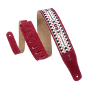 Levy's 2 1/2" Wide Burgundy Suede Leather Guitar Straps